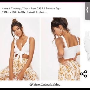 misguided size 2(xs) bralette top